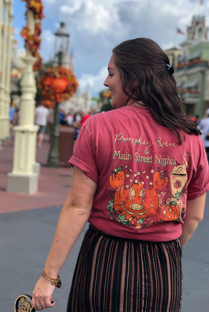 Pumpkin Spice And Main Street Nights Tee